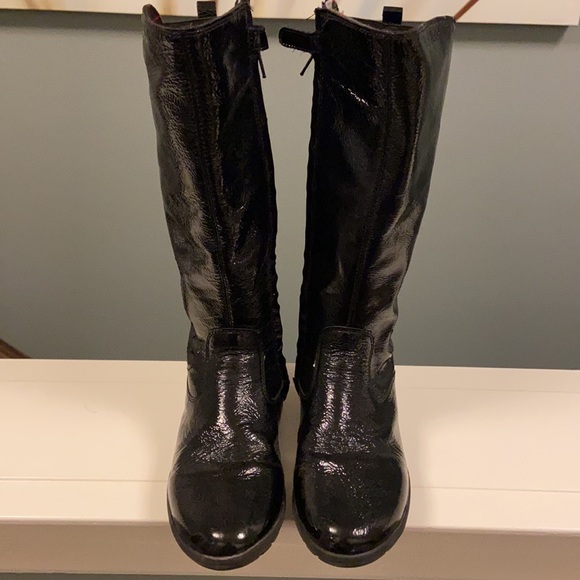 GEOX Tall Patten Leather Boots - US size 4 - Picture 3 of 8
